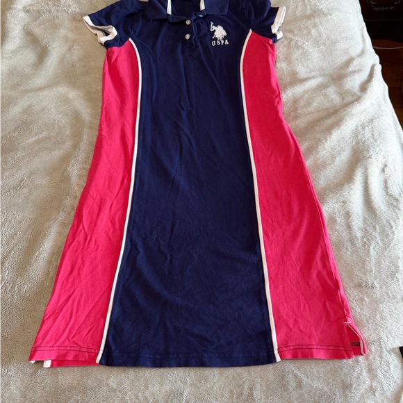 U.S. Polo Assn. Navy and pink Dress new - Picture 4 of 8